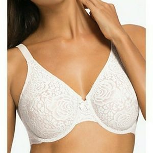 Wacoal Halo Lace Underside Bra 36C Ivory NWT
